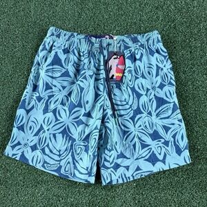 New RSVLTS Men's Shorts Size Small Blue Floral Hawaiian Trunks